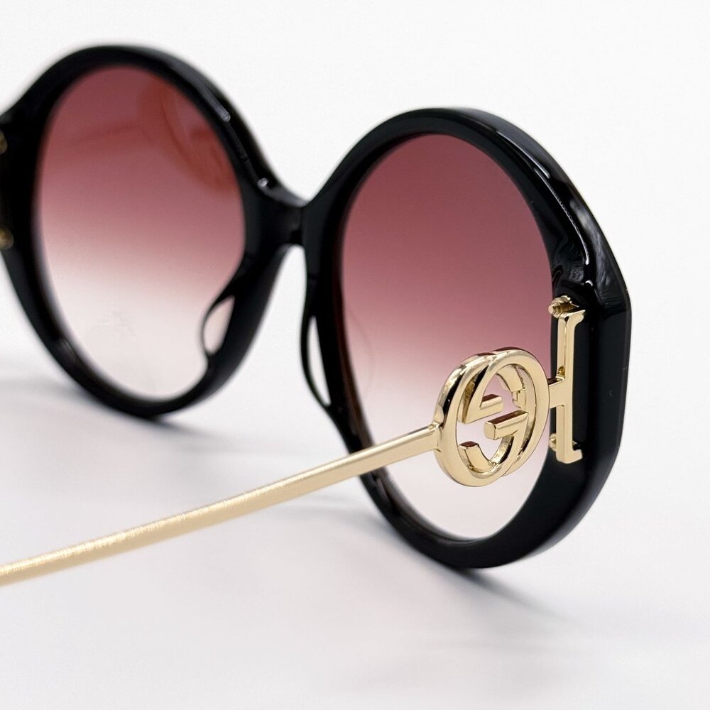 NEW GUCCI SUNGLASSES GG1202S 004 GOLD/BLACK WOMEN EYEWEAR GUCCI - Picture 8 of 12